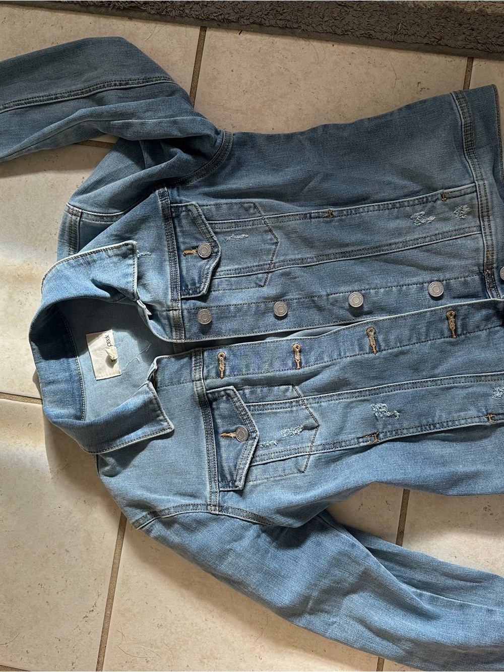Sneak Peek Light Blue Denim Jean Jacket